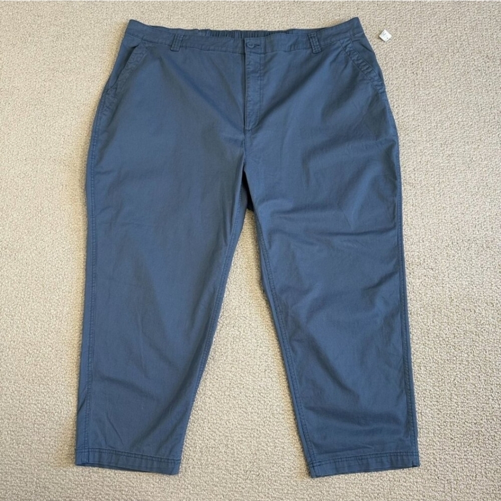 Old Navy High Waisted OGC Chino Pants Size 3X Blue Ankle Stretch